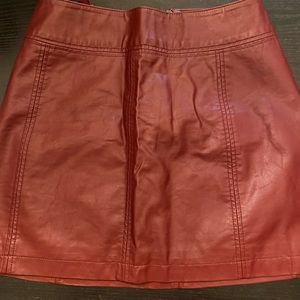 Vegan leather mini skirt